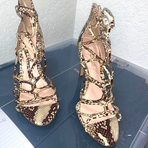 Faux snakeskin Aldo heels